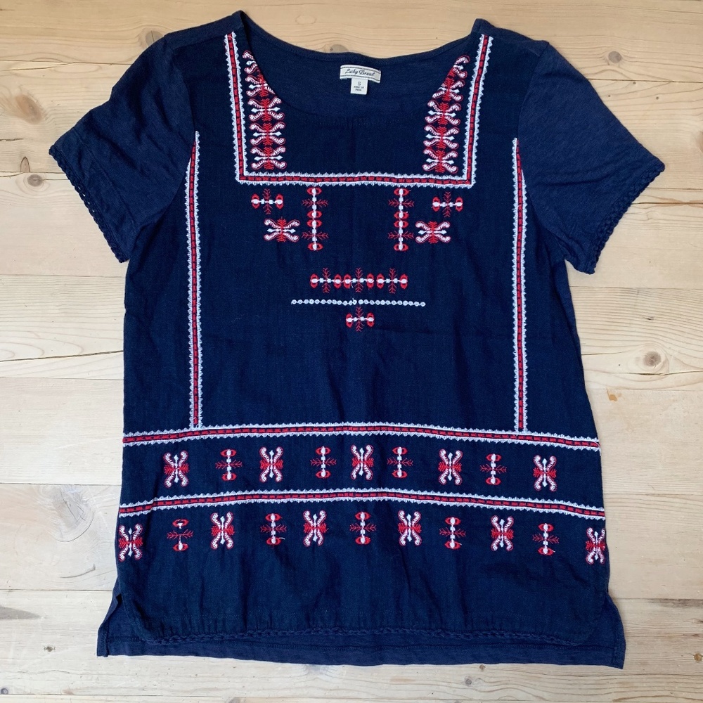 Lucky Brand Embroidered Top